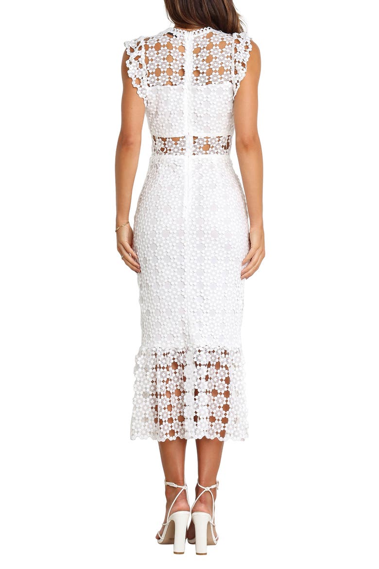 Lauren Lace Overlay Dress, Alternate, color, WHITE