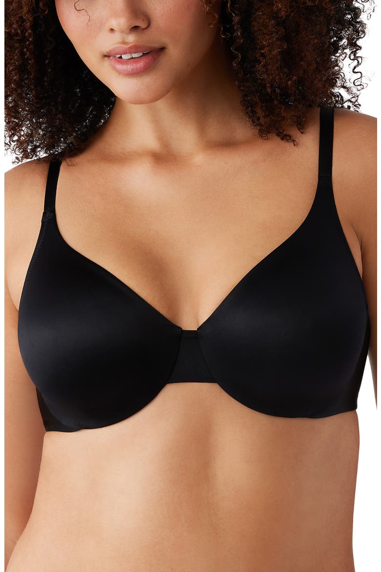 Inner Sheen Underwire Bra, Main, color, BLACK