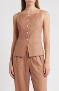 WAYF Naomi Linen Blend Vest