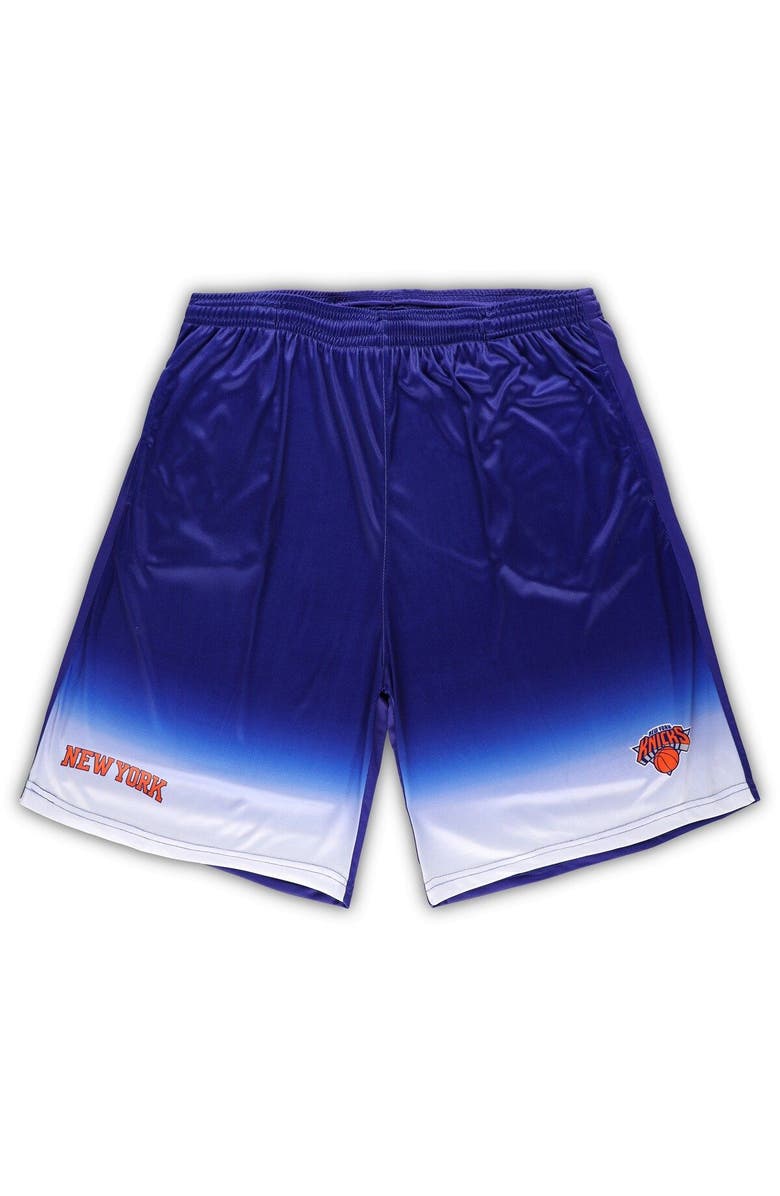 FANATICS Men's Fanatics Branded Blue New York Knicks Big & Tall Fadeaway Shorts, Main, color, Blue