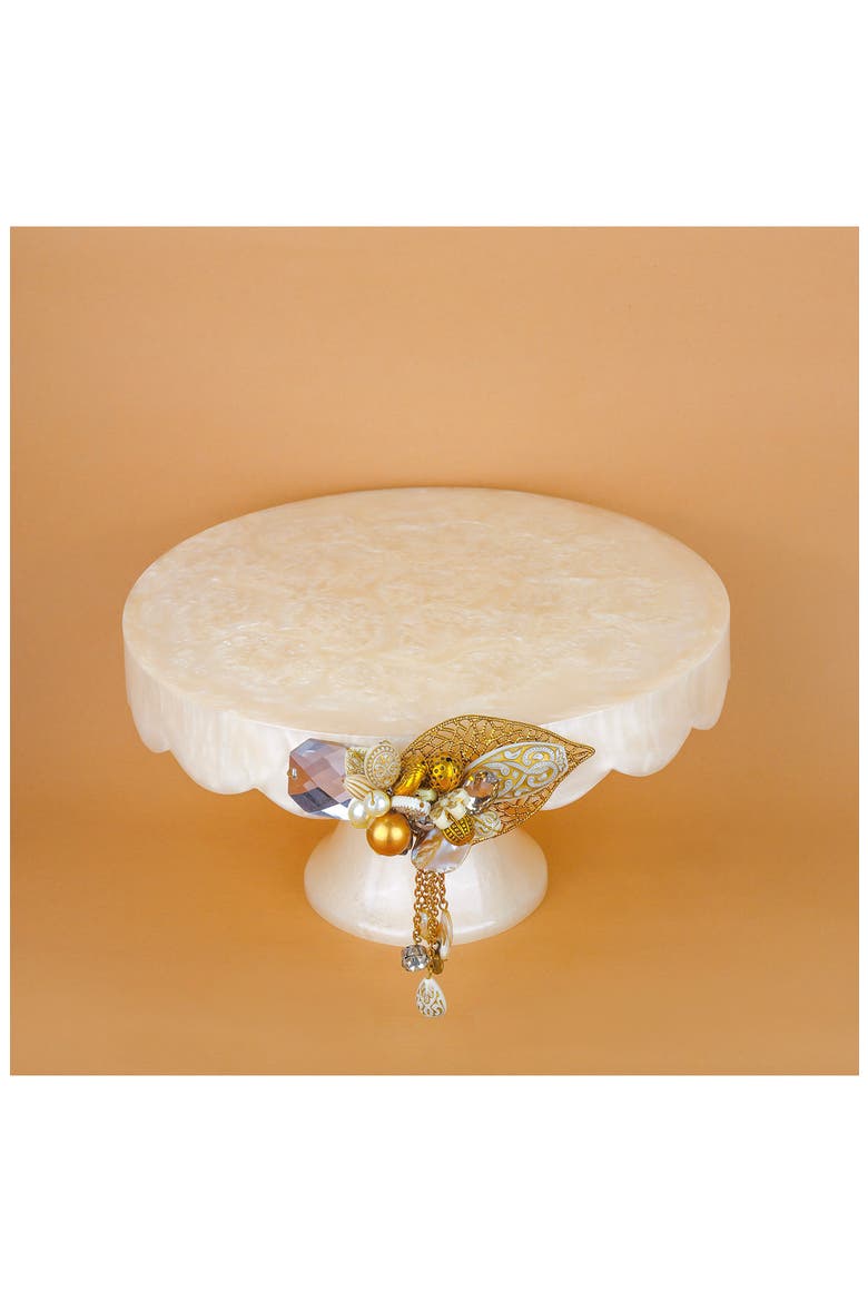 Decorative Cake Stand, Alternate, color, IVORY