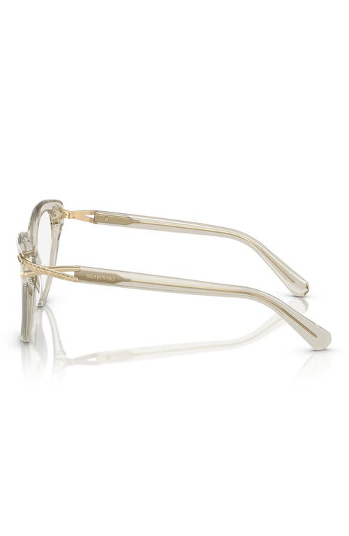 Swarovski 53mm Cat Eye Optical Glasses In Beige