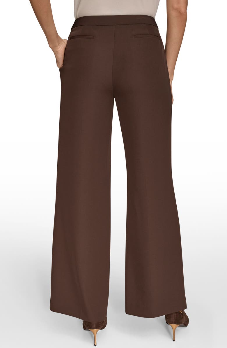 Donna Karan New York High Waist Wide Leg Pants, Alternate, color, Chocolate