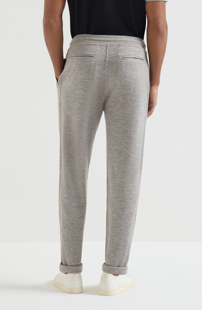 Brunello Cucinelli Cashmere and silk French terry trousers, Alternate, color, Grey
