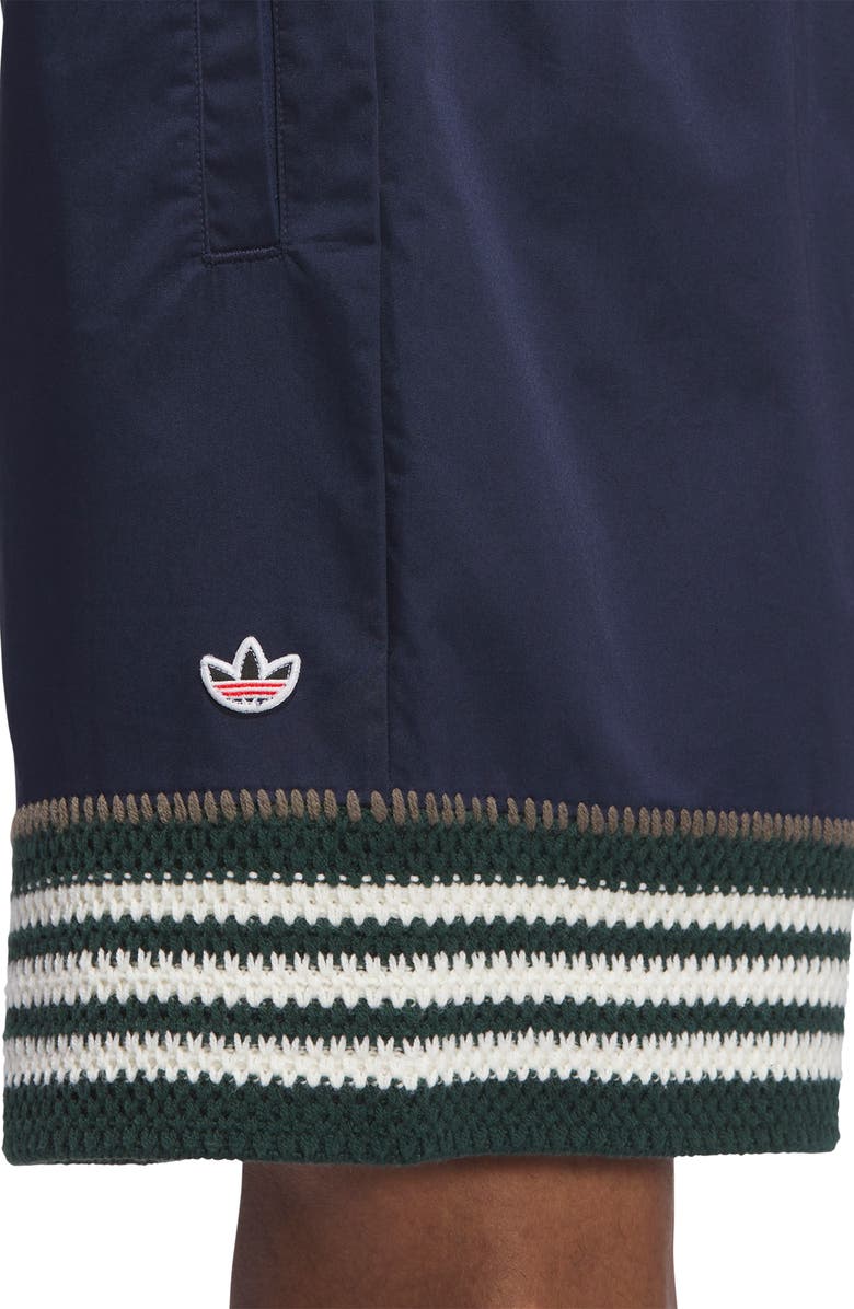 ADIDAS ORIGINALS X CLOT BY EDISON CHEN Woven & Knit Shorts, Alternate, color, Night Indigo