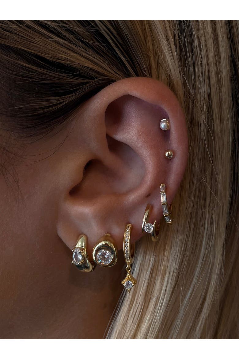 Diamond Tara Earrings, Alternate, color, Gold