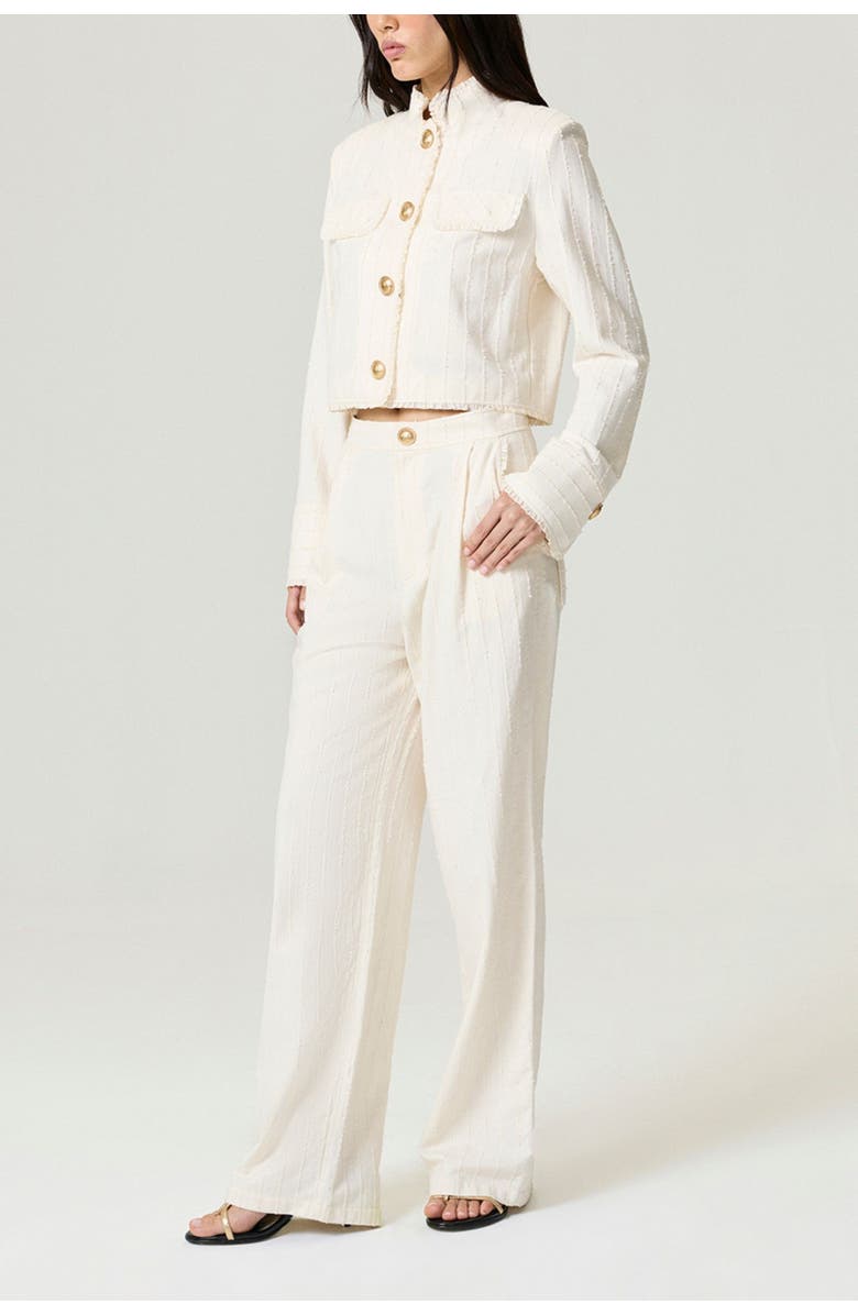 Nocturne Gold-Embellished Utility Jacket, Alternate, color, Ivory