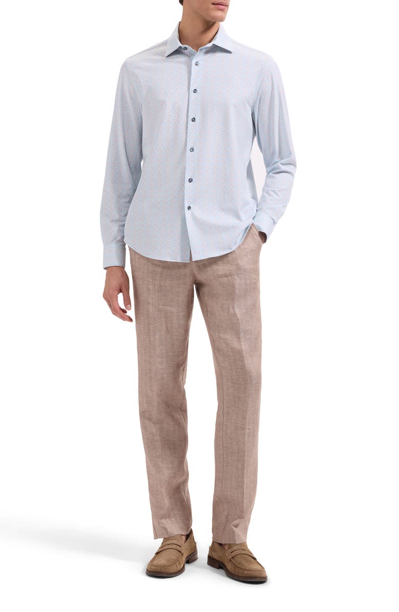 Bugatchi James OoohCotton<sup>®</sup> Button-Up Shirt, Alternate, color, Ice
