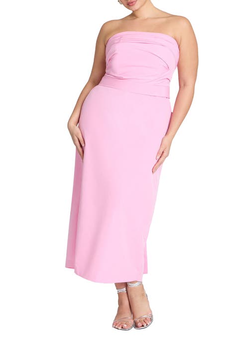 Pleated Bodice Bow Detail Dress (Plus Available)