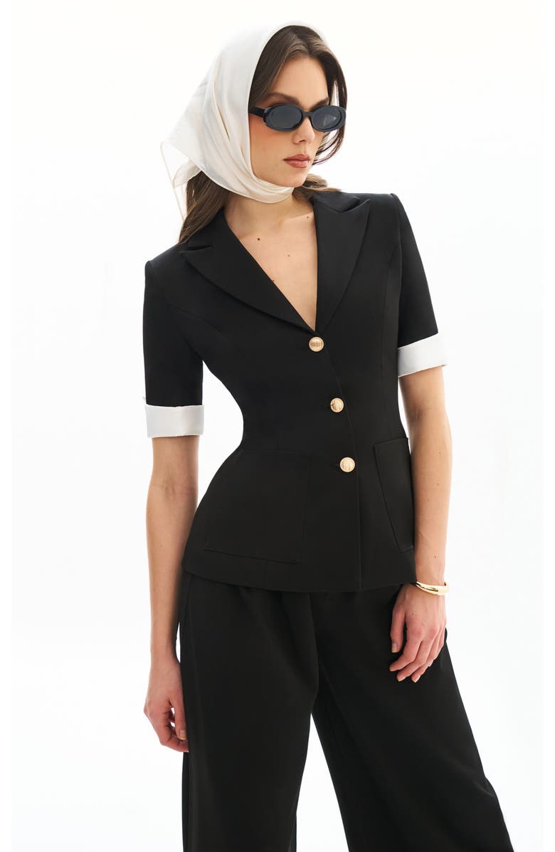 Miss Circle Aleena Short Sleeve Business Casual Blazer, Main, color,