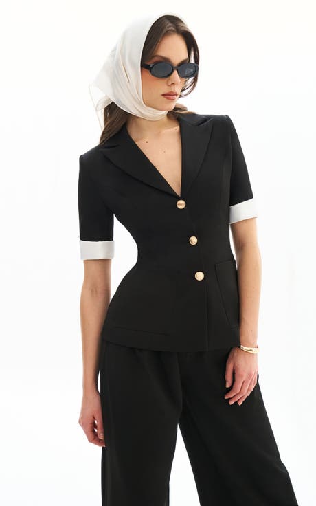 Aleena Short Sleeve Business Casual Blazer