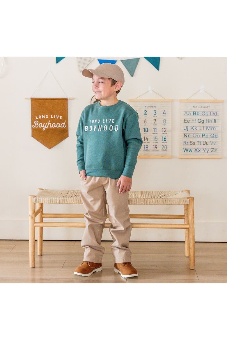 Long Live Boyhood Sweatshirt, Alternate, color, Hunter Green