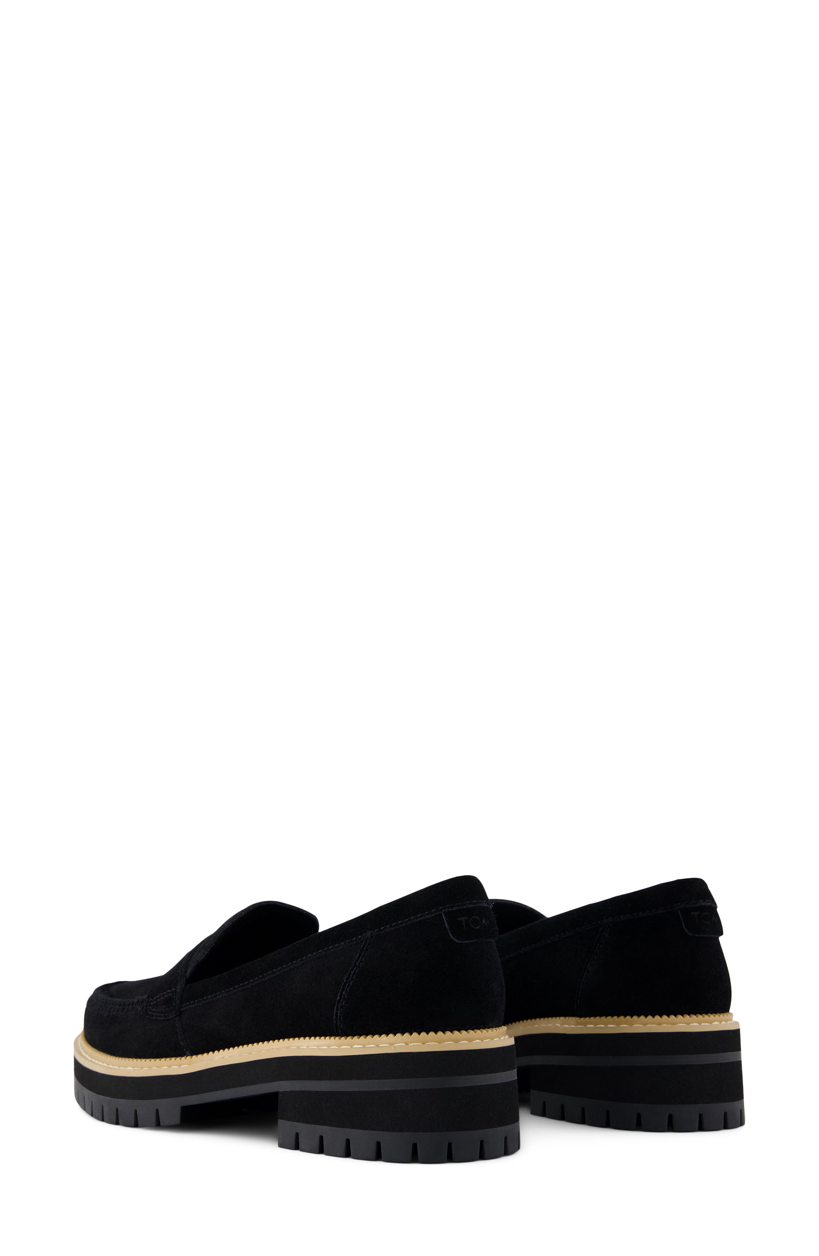 Cara Platform Penny Loafer, Alternate, color, BLACK