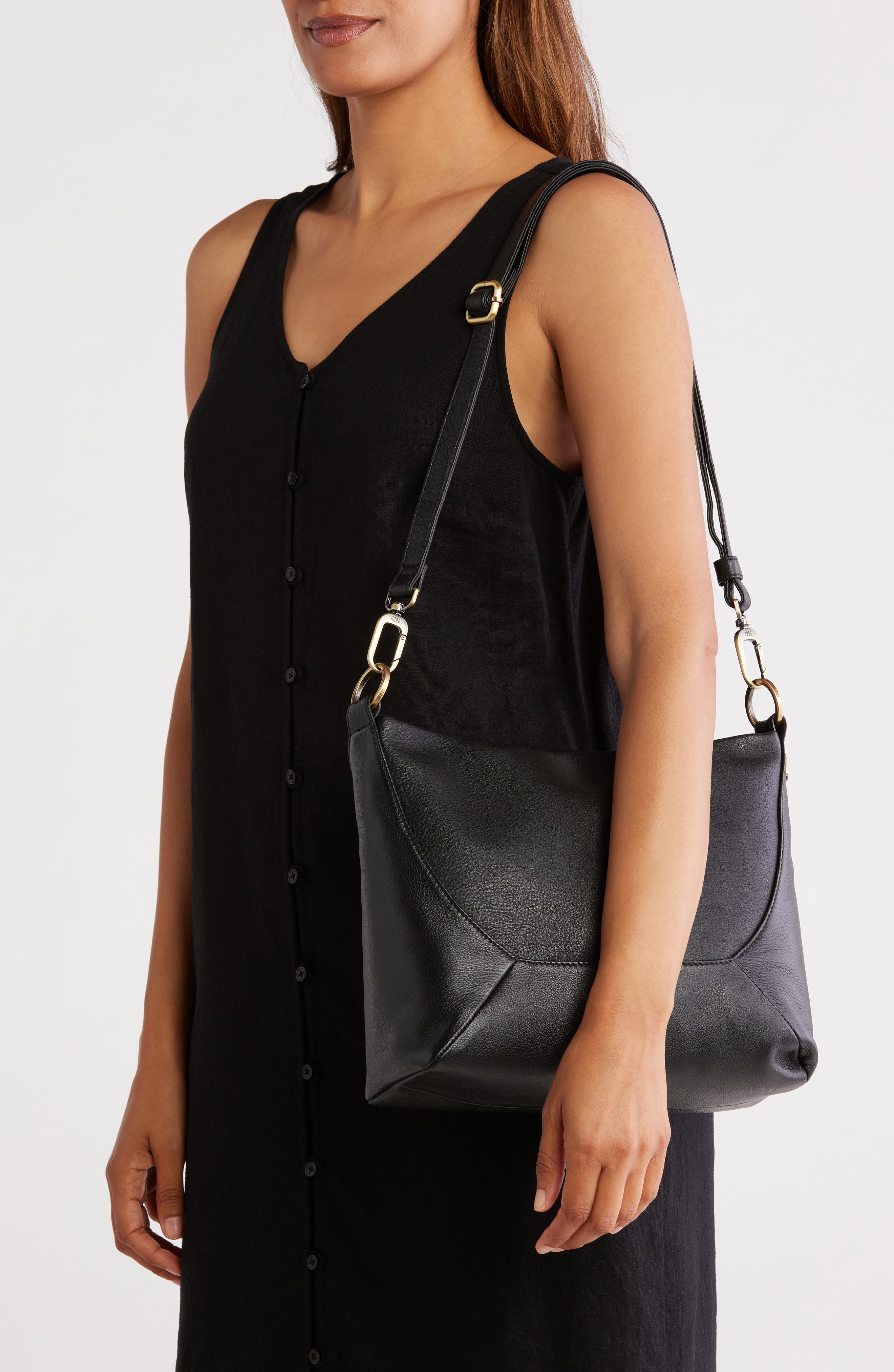 HOBO Marlowe Medium Crossbody Bag, Alternate, color, Black