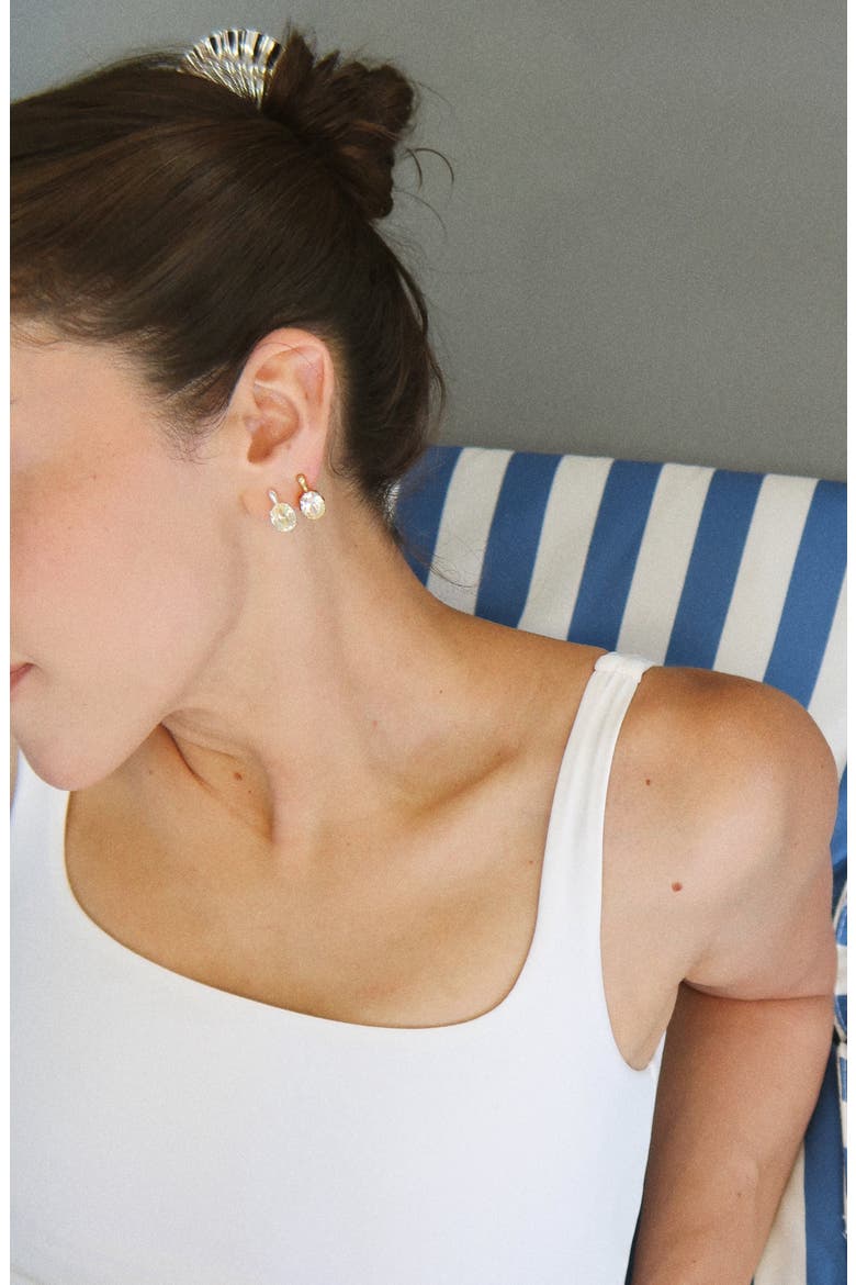 The Romy Earrings, Alternate, color, Lemon / White Silver