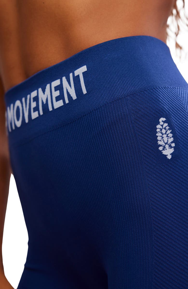 Free People FP Movement Long Haul Bike Shorts, Alternate, color, Black Grape