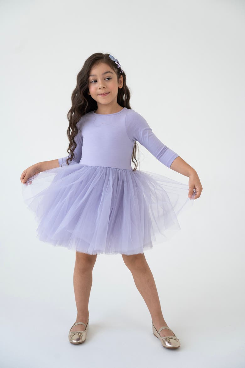 Cotton Tulle Dress, Alternate, color, Purple Bloom