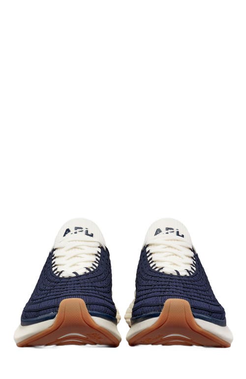 Apl Athletic Propulsion Labs Techloom Zipline Sneakers In Navy/ivory/gum