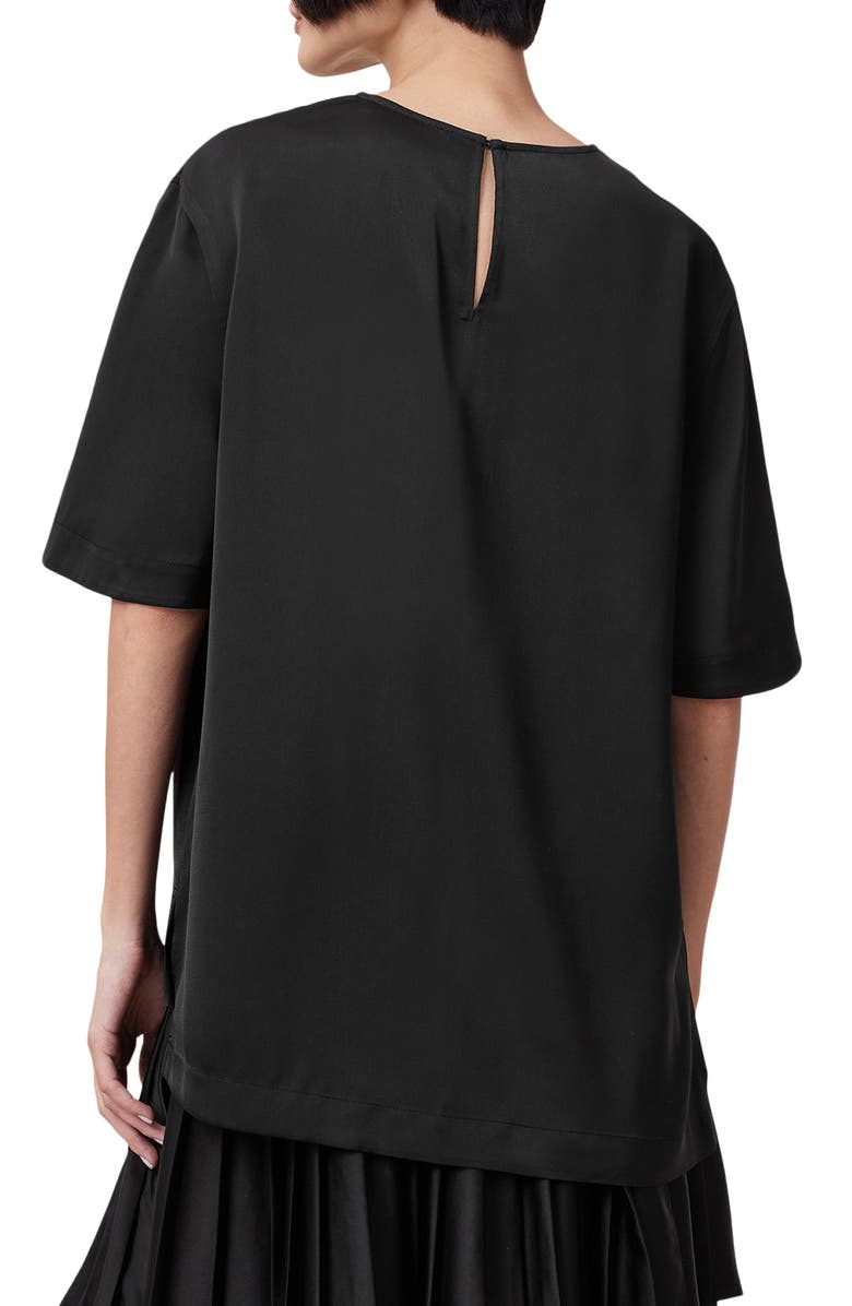 AllSaints Amelie Satin T-Shirt, Alternate, color,