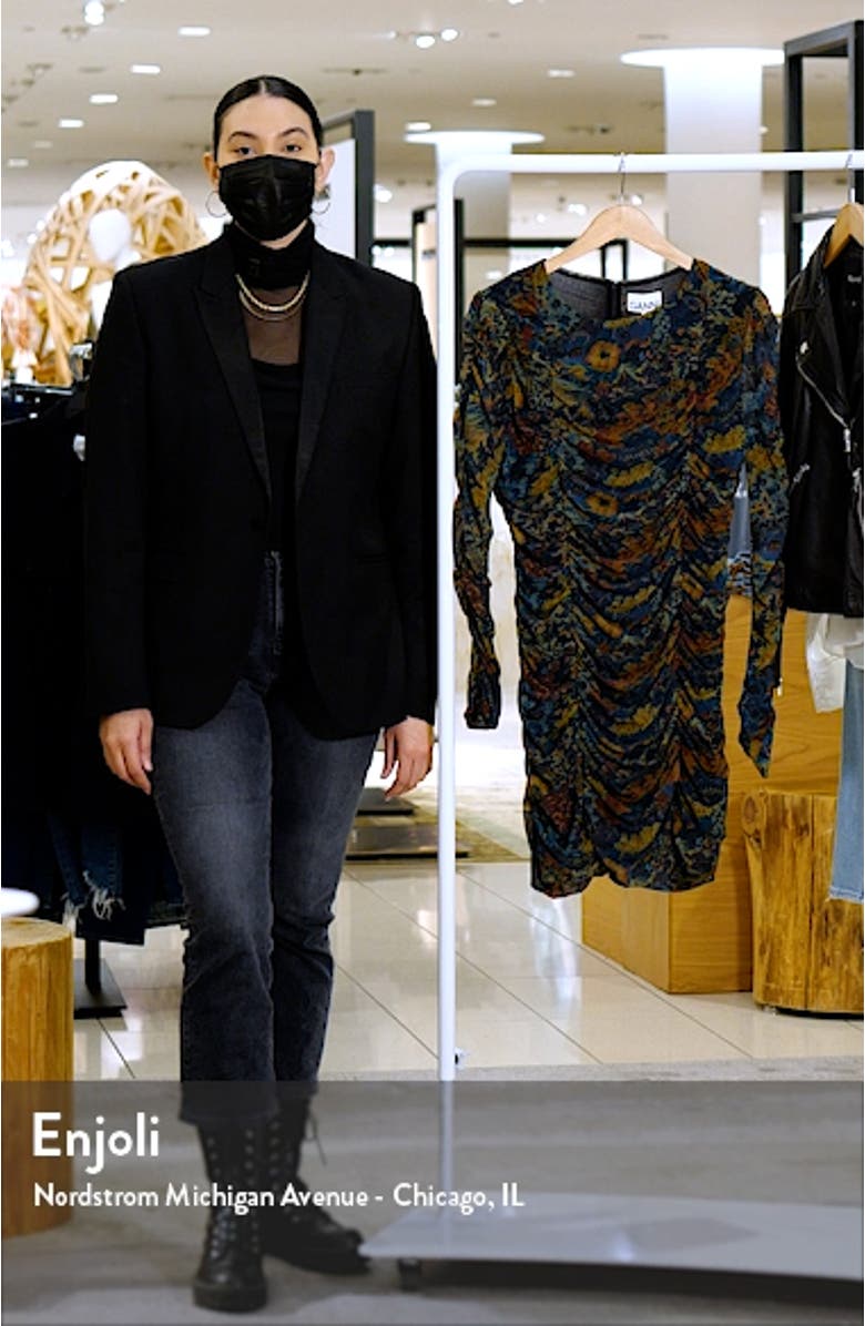 Floral Print Long Sleeve Dress, sales video thumbnail