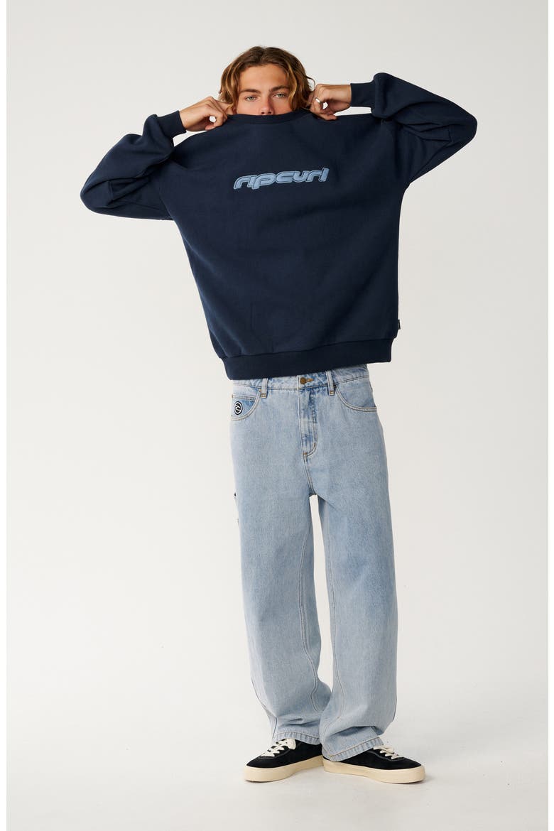 Archive Graphic Crewneck Sweater, Alternate, color, DARK NAVY