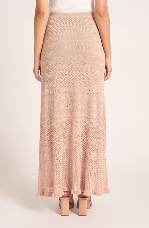 Matty M Belle Pointelle Maxi Skirt In Pink