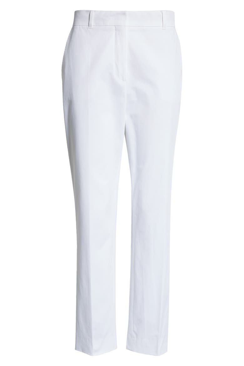 David Stretch Cotton Ankle Pants, Alternate, color, WHITE