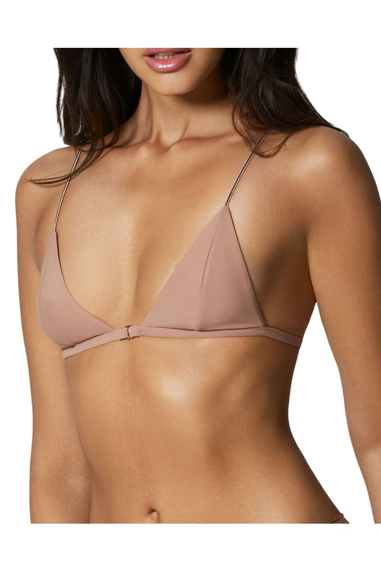 Echauffe (Cross Back) Mini Soft Bra, Alternate, color, Café