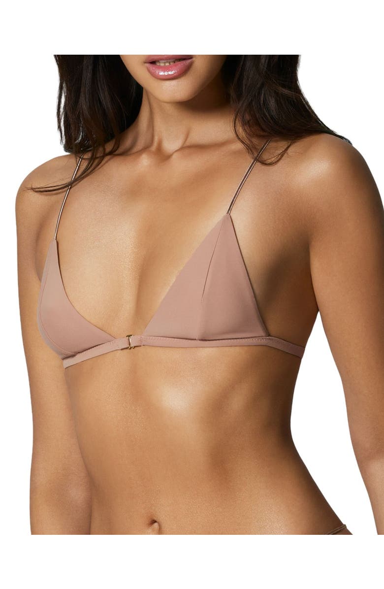 Kiki de Montparnasse Echauffe (Cross Back) Mini Soft Bra, Alternate, color, Café