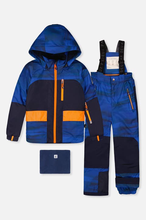 Two Piece Play Jacket & Pants Fleece Neckwarmer Snowsuit