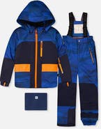 Deux par Deux Two Piece Play Jacket & Pants Fleece Neckwarmer Snowsuit