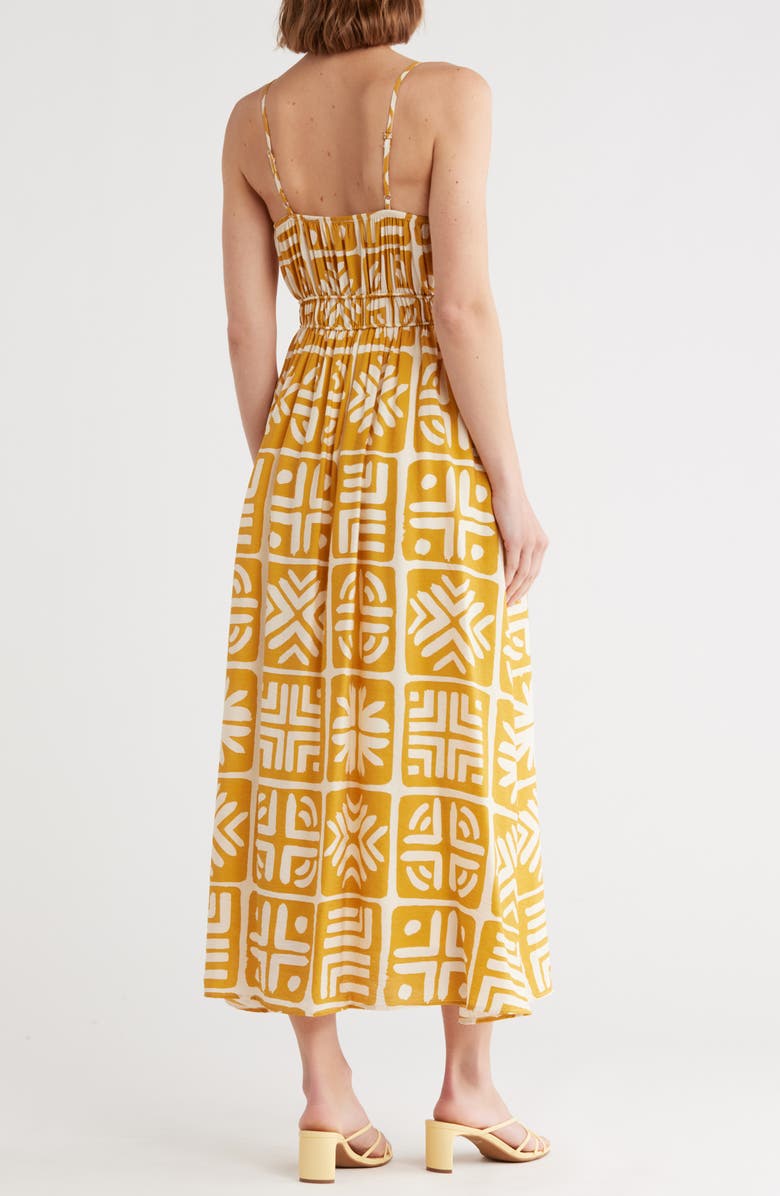 Blu Pepper Block Print Maxi Dress, Alternate, color,