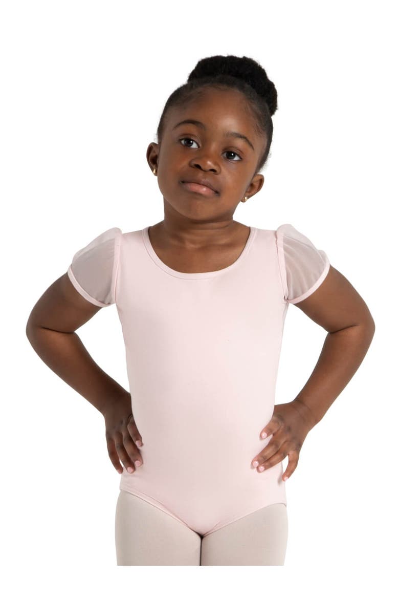 Puff Sleeve Keyhole Back Leotard, Main, color, light/pastel pink