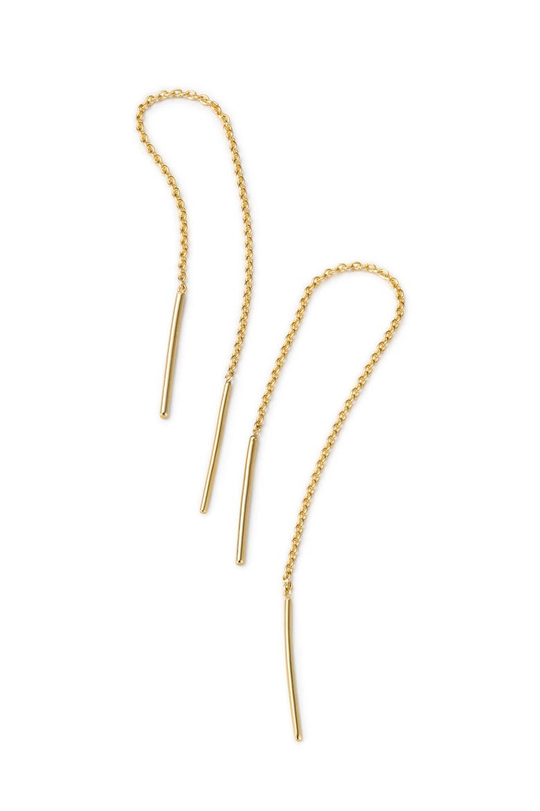 Gold Threader Earrings - Gold Threaders, Main, color, Gold