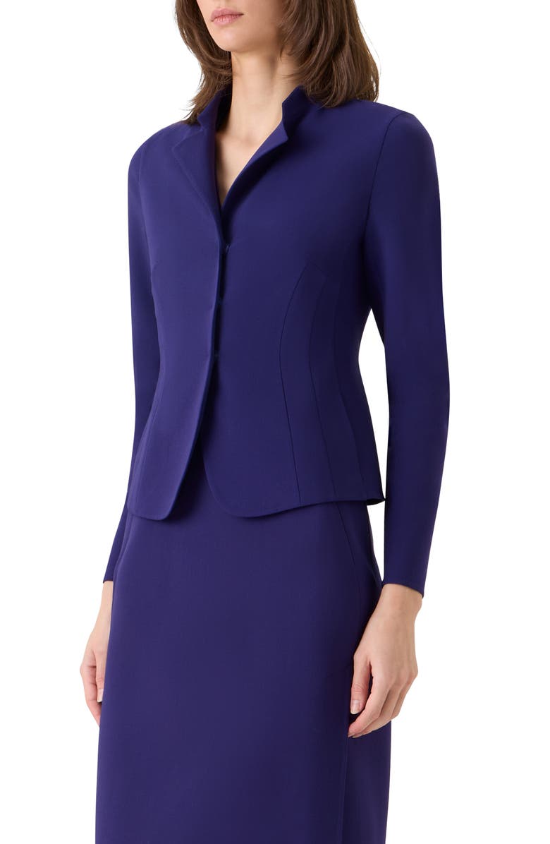 Akris Hamer Stretch Wool Jacket, Alternate, color, Dark Purple