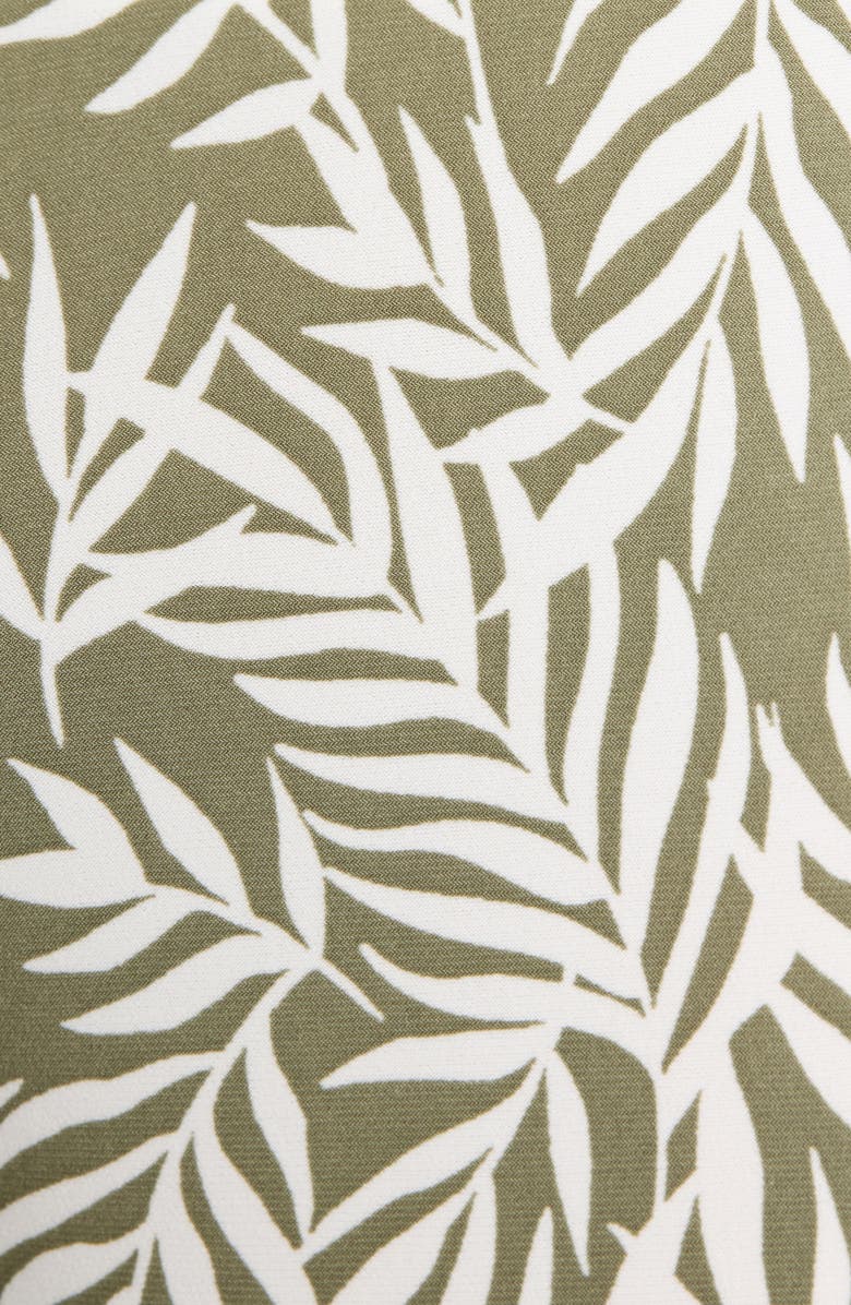 KASPER Olive Print Pull-On Ankle Wide Leg Pants, Alternate, color, 