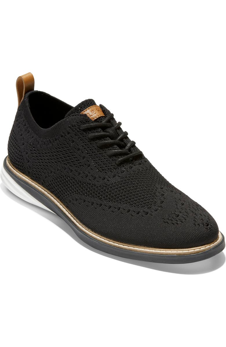 Cole Haan Grandevolution Stitchlite Oxford, Main, color, Black Knit