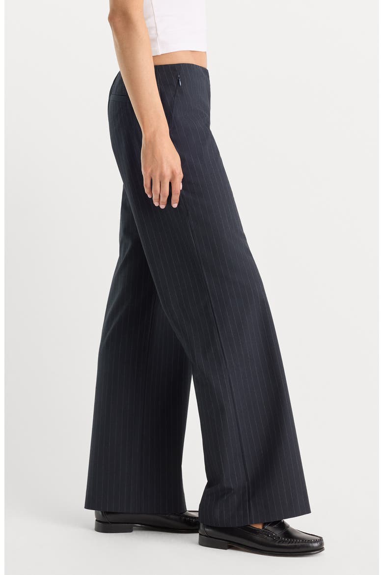 The Low Rise Pinstripe Trousers, Alternate, color, ROYAL STRIPE