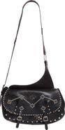 Double RL Tucker Studded Leather Messenger Bag