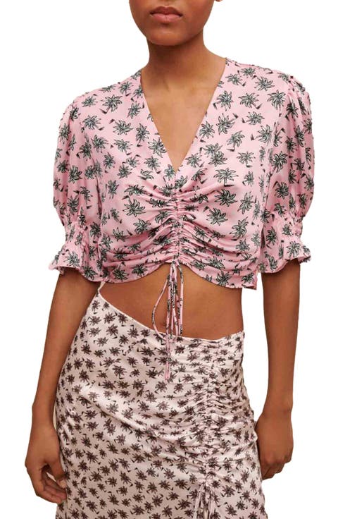 Lalita Ruched Tie Crop Top