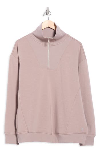 Apana Summit Quarter Zip Sweatshirt In Brown