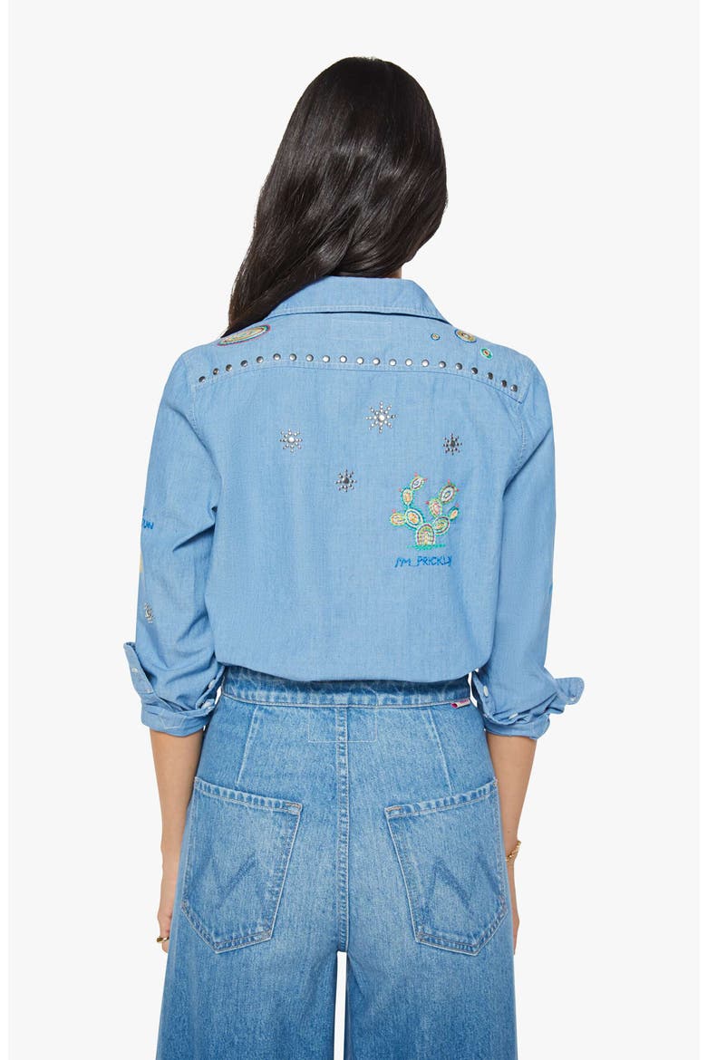 The Foxy Boxy Denim Shirt, Alternate, color, HANDS UP