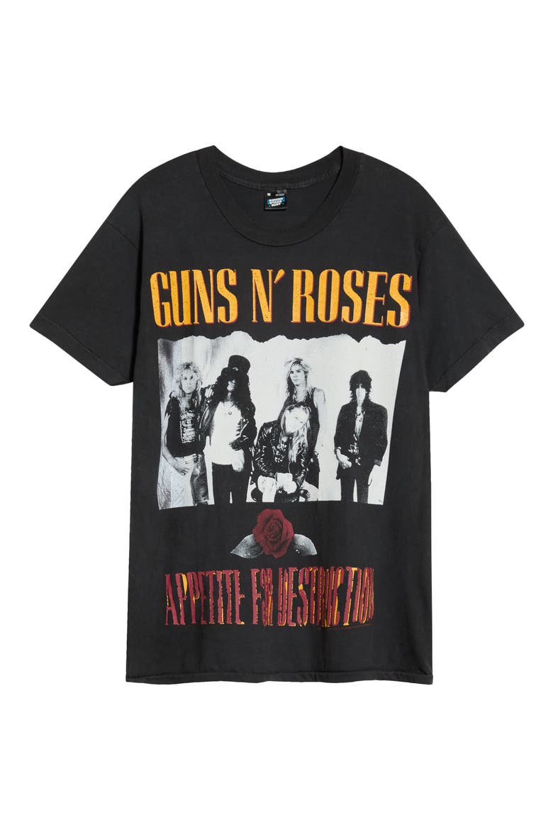 Guns N' Roses Graphic T-Shirt '88 Cotton Graphic T-Shirt, Main, color, AGED BLACK
