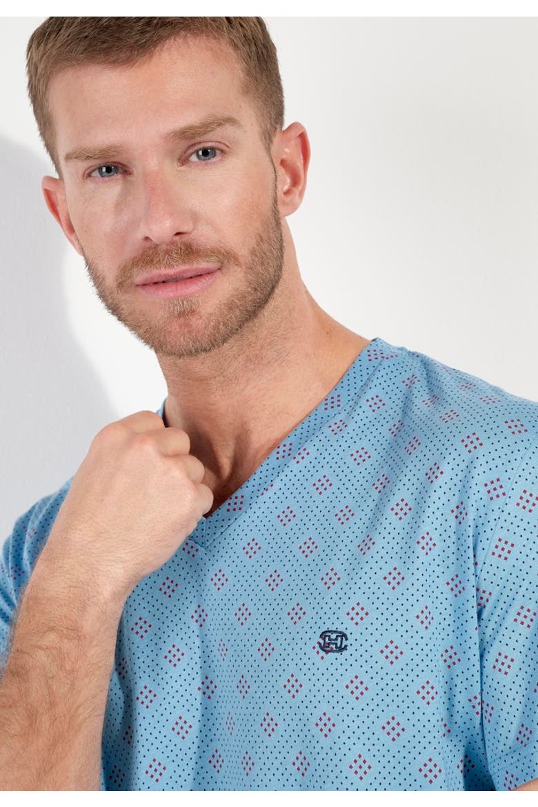 Walter Short Pajama Set, Alternate, color, Blue Print