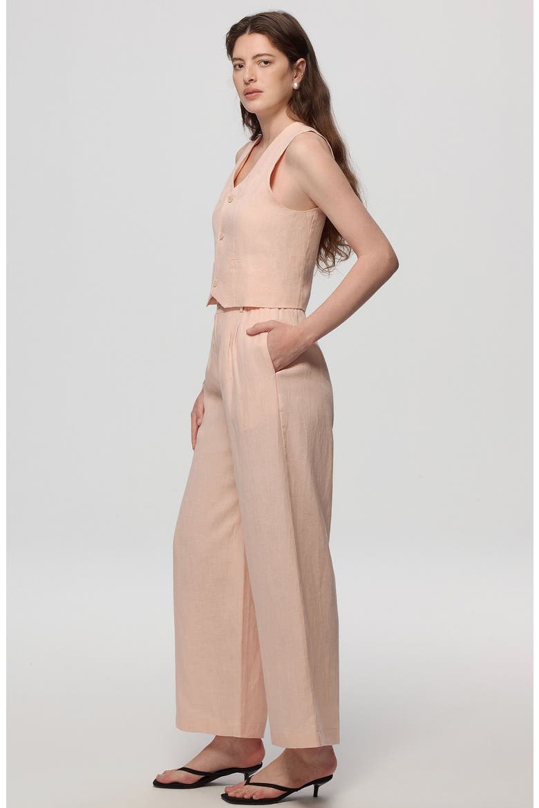 Hemp High Rise Pants, Alternate, color, Light Peach