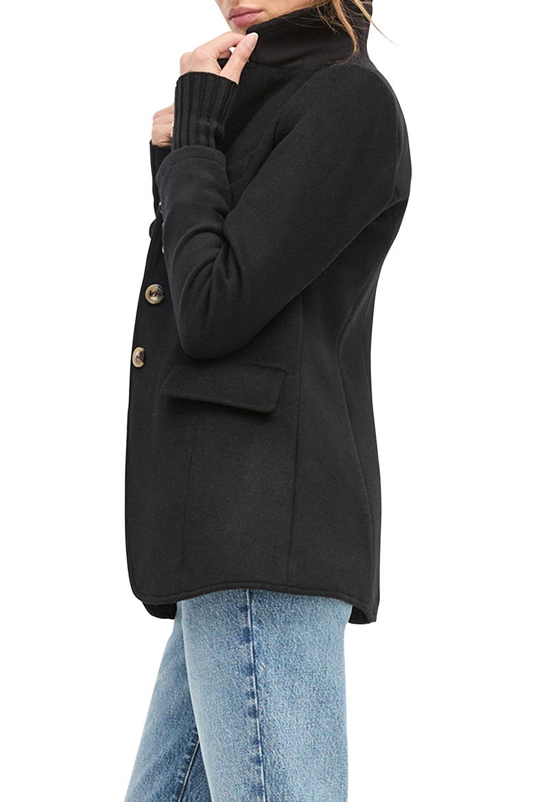 The City Layered Wool Blend Blazer, Alternate, color, BLACK
