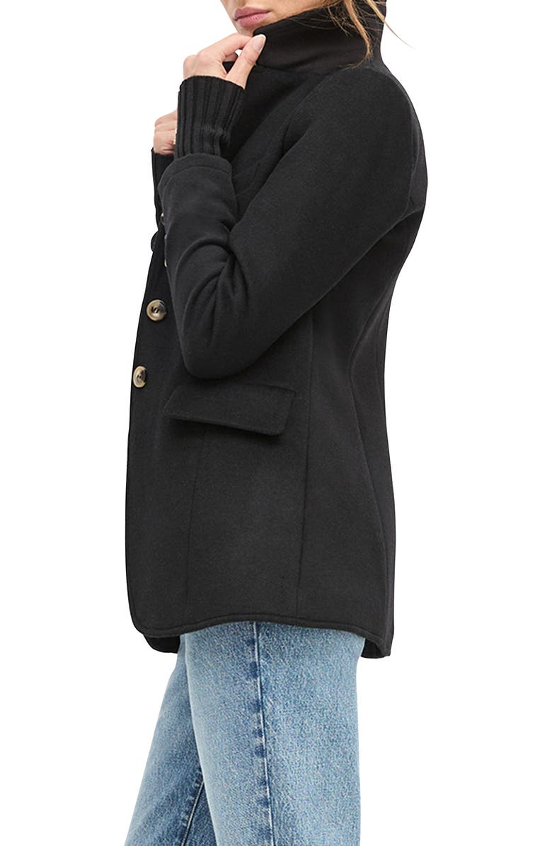 Favorite Daughter The City Layered Wool Blend Blazer, Alternate, color, Black