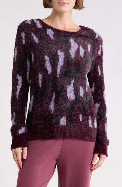 Bateau Neck Jacquard Sweater