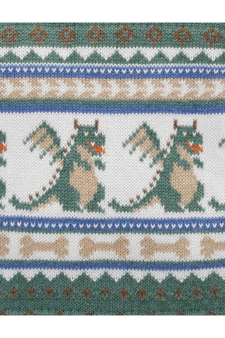 Dragon Fairisle Jumper Toddler, Alternate, color, Dragon Jacquard