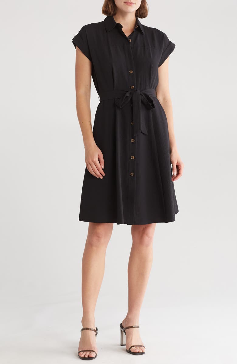 Calvin Klein Gauze Shirtdress, Main, color, 